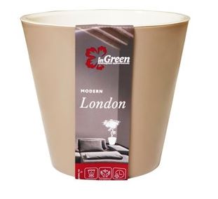 Горшок для цветов London d 12,5/1л молочный шоколад